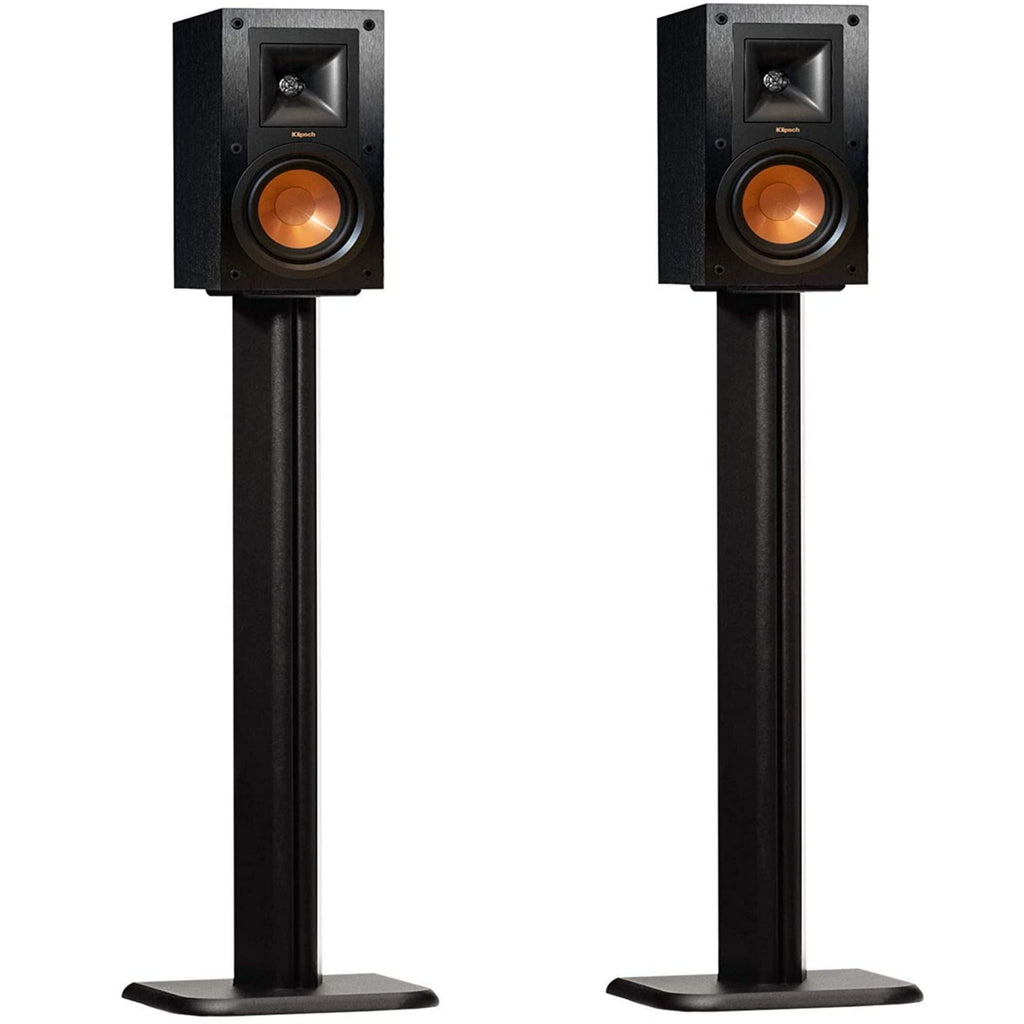 ECHOGEAR Universal Floor Speaker Stands - Vibration-Absorbing MDF Design Works with Klipsch Polk JBL & Other Bookshelf Speakers Or Studio Monitors - Includes Sound Iso Pads & Carpet Spikes