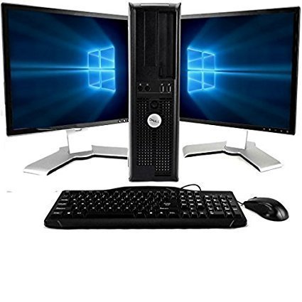 Dell Optiplex Core 2 Duo 3.0Ghz 1TB Hard Drive New 8GB of Memory Windows 10 x64 Dual 19in Monitors (Renewed)