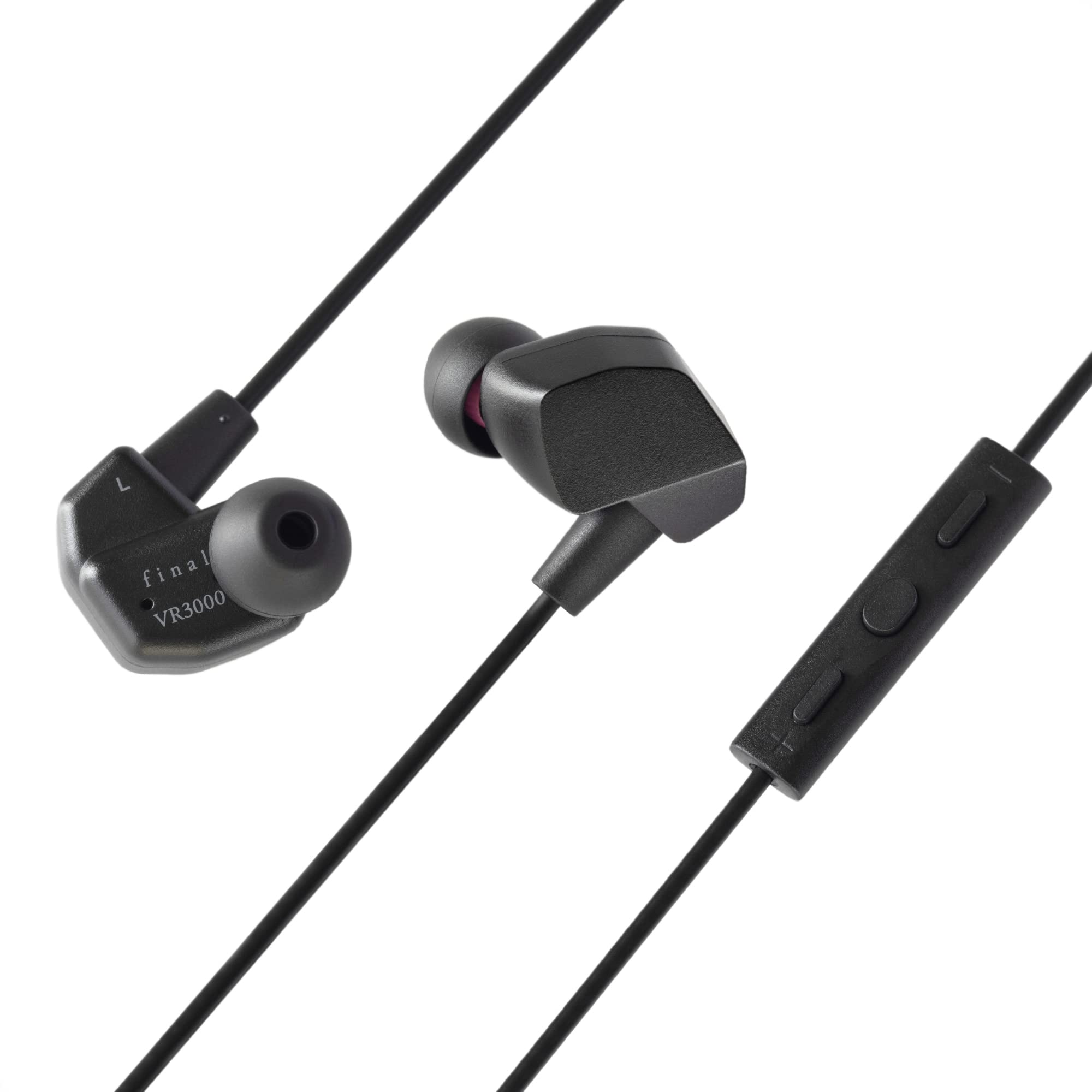final VR3000 Gaming Earphones for Immersive Spacious Gaming - Open World Adventure Gaming Virtual Reality & Spatial Gaming Environments - in-Line Microphone and Controls - Black