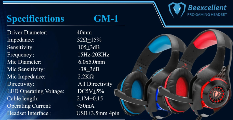 Glow Gaming Headphones - Over-Ear Design